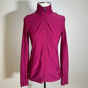 Eddie Bauer Motion Pink Lightweight Activewear Zip Jacket Womens Size XS Running
